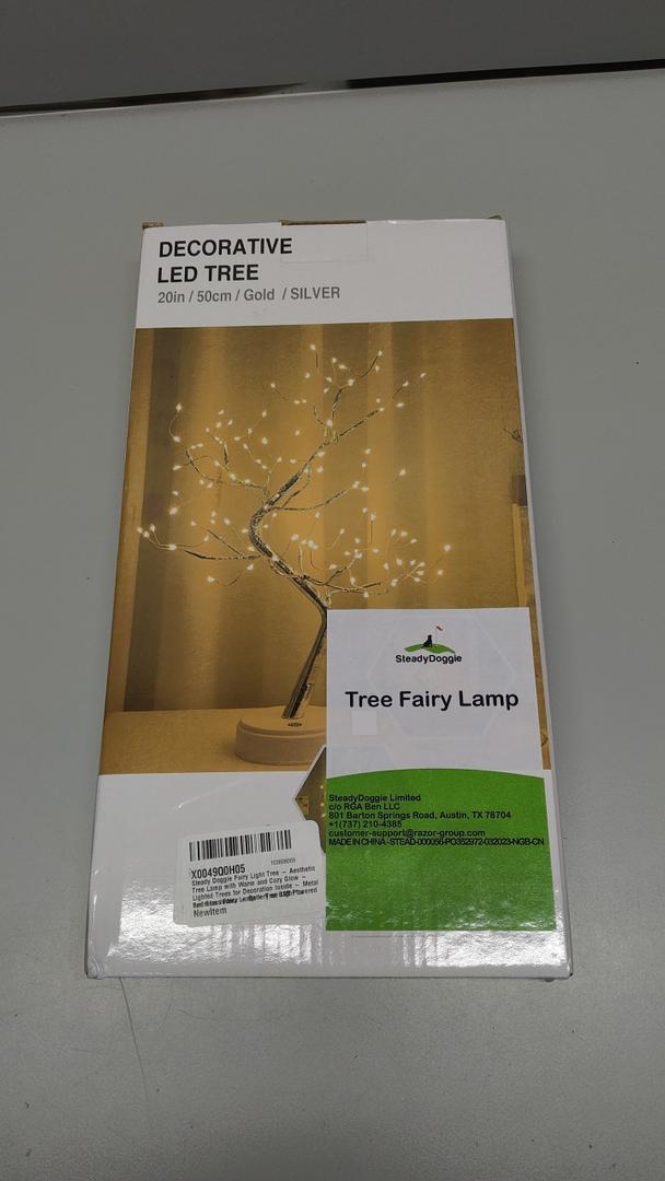 SteadyDoggie Tree Fairy Lamp , Decorative LED Tree 20in/ 50cm / Gold / Silver
