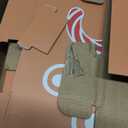 Christmas Cardboard Cat House with LED Light Scratching Pad Gingerbread Cat Playhouse Xmas Kitten Den 15.7"x 13.4"x12.6" Scratcher Box Scratching Board Bed Cave Playhouse for Indoor Cats