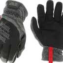 Mechanix Wear: ColdWork FastFit Winter Work Gloves with Elastic Cuff, Wind and Water Resistant, Fleece Insulated, Touch Capable Winter Gloves, For Mild Cold Weather (Black/Gray, Medium)