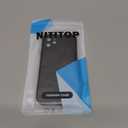 NITITOP Compatible with iPhone 13 Mini Case Cute Cherry Bow Ribbon Pattern for Girls Women Soft TPU Durable Full Camera Lens Shockproof Protective Cover - Black