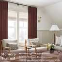 Brown Red Linen Pinch Pleated Curtains 102 Inches Long for Living Room Pleated Drapes Hooks Back Tab Thick Linen Textured Boho Farmhouse Country Terracotta Maroon 102 Inch Curtain for Dining Bedroom