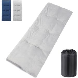 Sleeping Cot Pads (75" x 28") with Elastic Straps Portable for Outdoor & Hiking, Cotton Soft Thick Camping Cot Pad,Waterproof Grey