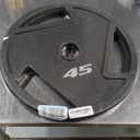 Fitness Cast Iron Plate Weight Plate for Strength Training and Weightlifting, Olympic or Standard Weight 45 Lb