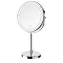 Lighted Makeup Mirror, 3000 mAh Rechargeable Double Sided Magnifying Vanity Mirror with 3 Colors, 1x/10x, 360° Rotation , Brightness Adjustable Magnification Cosmetic Light up Mirror, Women Gift