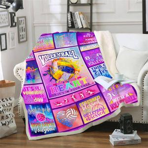 Volleyball Gifts for Teen Girls Team Players Lovers Women, Super Soft Cozy Plush Throw Blanket for Couch Sofa Bed, Volleyball Decor Throw Blanket 50" x 60"