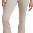 Womens Cloud Jersey Foldover Waist Flare Pants 31" - Yoga High Waisted Bootcut Lounge Casual S