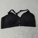 DEANGELMON Front Closure Bras for Women Racerback Bra No Underwire Seamless Push Up T-Shirts Bras Supportive Womens Bralettes Large, Black 