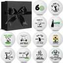 12 Pcs Happy Birthday Golf Ball Funny Christmas Novelty Gift for Dad Mom Coworker Employee Husband Grandpa Golfers Lovers Birthday (White)