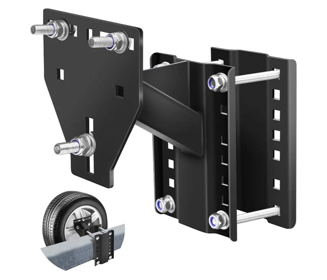 Trailer Spare Tire Mount, Boat Spare Tire Mount for Utility Trailer, Upgrade Spare tire Carrier, Fits 4 5 6 8 Lugs Trailer Wheels, Holds Up to 150 Lbs