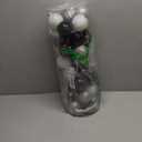 41Pcs 6cm Christmas Glitter Ball Ornaments, Shatterproof Plastic Xmas Tree Decorations for Holidays, Weddings, Parties - Black, White, Silver