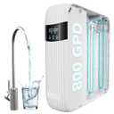 CripsTaste Tankless Reverse Osmosis System 800GPD High Flow Rate NSF 58&42 Certified & SGS Tested Under Sink Water Filtration System 2.5:1 Pure to Drain RO Water Filter System Under Sink