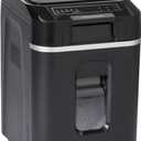 Amazon Basics 200-Sheet Auto Feed Cross Cut Paper Shredder with Pullout Basket, Black