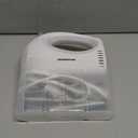 OVENTE 5-Speed Corded Electric Hand Mixer with Stainless Steel Whisks, Compact Portable Design with Snap-On Storage Case,150W Lightweight Handheld Mixer for Baking & Cooking, White HM151W