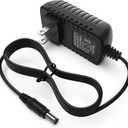 TMEZON 12 Volt 2A Power Adapter Supply AC to DC 2.1mm X 5.5mm Plug 12v 2 Amp Wall Plug Extra Long 8 Foot Cord LED Strip Module Light