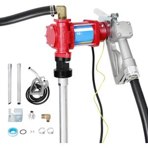SUPERFASTRACING 10GPM 12V DC fuel transfer pump with Nozzle Kit for Gasoline Diesel Red