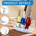 2 Pack Ice Bucket, 5.5L Small Ice Buckets Clear Beverage Tub for Champagne Beer Sparkling Wine Cocktails, Parties, Mimosa Bar Supplies, Christmas