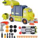 Take Apart Toy Garbage Truck Toys - 29 Pieces Disassembly Set with Electric Drill, Christmas Day & Birthday Gift for 3 4 5 6 7 Year Old Boys, Garbage Trash Truck Toy for Boys Kids