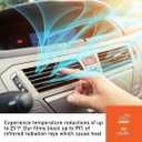 80% VLT 2Mil Light Blue Nano Ceramic Solar Tint Film 99% UV Car Front Windshield Sunshade Tint Privacy Glass for Auto Car Home Office Window Vinyl,23.6inches x 10feet
