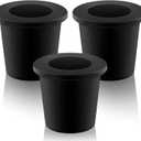 3 Pieces Patio Table Umbrella Hole Ring Insert Umbrella Table Ring Umbrella Cone Wedge for 2.5 Inch Patio Table Hole and 1.5 Inch Umbrella Pole Adapte (Black)