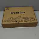 Double Layer Bread Box for Kitchen Countertop, Large Bread Storage Container for Counter Top, 2 Tier Wood Farmhouse Vintage Breadbox for Homemade Bread, Corner, Cabinet, Pantry (Black)