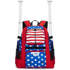 KAVIGOR Youth Baseball Bag, Softball Bag for Girls & Boys, Kids Tball Backpack with Shoes Compartment