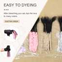 DAIXI 0.4cm and 0.2cm 0.6cm 0.8cm Options 4-18 Inch 70 Strands 100% Real Human Hair Dreadlock Extensions for Man/Women Handmade Permanent Loc Extensions Bundles Can Be Dyed Bleached Curled and Twisted