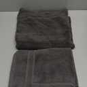 Infinitee Xclusives Premium Cotton Grey Bath Mats Pack of 2, (34x22 Inches) [Not a Bathroom Rug] Ultra Soft and Super Absorbent Floor Mat, Machine Washable (Shadow Grey, Towel Bath Mats)