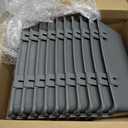 Wenqik 10 Pack 5 Quart Hanging Chicken Feeders Trough Goat Feeder Duck Water with Metal Clips Chicken Waterer Bucket for Fence Turkeys Horse Pig Deer Goose Livestock Poultry Supplies (Dark Gray)