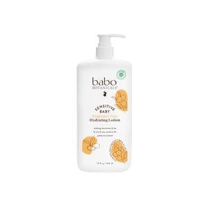 BABO Botanicals Sensitive Baby Fragrance-Free Daily Hydrating Baby Lotion - Shea Butter & Jojoba Oil - for Body & face - for Babies, Kids & Adults with Sensitive Skin - EWG Verified - Vegan (14 Fl Oz (Pack of 1))
