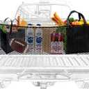 Truck Bed Cargo Net,Cargo Storage Elastic Mesh Net Organizer with Hooks,Pickup Truck Bed Grocery Holder with Hooks