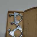 1.25" U Bolt Clamp, Muffler Exhaust Clamps,1-1/4 Inch Saddle Style Heavy Duty Mild Steel(2-Pack)