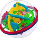 3D Maze Ball, 4.7'' Interactive Labyrinth Puzzle Game with 100 Obstacles, Kids Education Toy