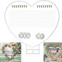 Φ 8ft(2.4M) Heart Shaped White Metal Balloon Arch Stand Frame Display Kit，Love Balloon Arch Frame for Proposal, Wedding, Valentine’s Day, Bridal, Birthday Party Decorations