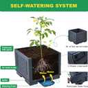 Raised Garden Bed, Tomato Cages for Garden, Tomato Cage, Raised Garden Beds Outdoor, Planter Box with Trellis, 44.8" Self-Watering Tomato Planter for Climbing Plants Vegetables Flowers(With Wheels), 44.88 inch, Pack of 1