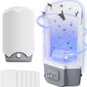 Forhimn Fly Trap Indoor, 2 Plug-in Fly Catchers with 6 Glue Card Refills, Fruit Fly & Gnat Trap for Home, Sticky Flying Insect Trap for Flies, Moths, Safe & Mess-Free