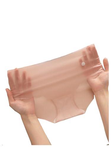 GORGLITTER Women's 5 Pack Seamless Transparent Underwear No Show Thongs See Through Invisible Panties Multicolor Black Medium