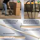 Kickboxer Hand Truck Dolly Box Leverage Bar - Slide Boxes Off 2-Wheeled Dolly From Bottom for Neatly Stacked Moving/Shipping - Hook to Tilt Backward