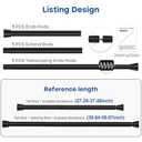 Black Tension Curtain Rod 28 to 48 Inch Spring Rod No Drilling Adjustable Shower Curtain Rod for Windows, Bathrooms, Closet, Kitchen