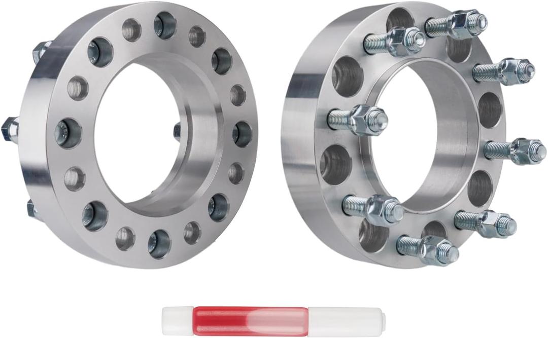 KAC 8x6.5 Hub Centric Wheel Spacer 1.5 Inch for Silverado 1500, Silverado 2500 HD, Sierra 1500, Silverado 1500 Classic, Silverado 2500, 117mm Hub Bore & M14x1.5 Studs, 8 Lug Forged Spacer, 2PCS