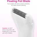 Bikini Trimmer, Funstant Electric Razor for Women with Comb, Cordless Safe Hair Trimmer Floating Foil for Dry Use, Battery Operated Personal Shaver for Lady Girl, Pubic Hair, Delicate Private Area