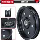 3 x 607525 Idler Pulley Replaces Hustler 607525 Pulley, Hustler 786848 Pulley for Hustler 36", 48", 54" TrimStar, 48", 54", 60" FasTrak, 48", 54", 60" FasTrak SDX, 48", 54" RD FasTrak Lawn Decks