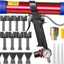 Shkalacar Glass Glue Gun, Adjustable Pneumatic Air Rubber Gun Tool 310ml Hard Glue Sealant Applicator Caulking Gun Tool, Windows Repair Instrument Hard Glue Sealant Applicator Caulking