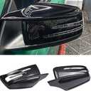 1 Pair Side Mirror Cap Covers For Mercedes Benz W176 W246 W212 W204 C117 X156 X204 W221 C218 A B C E S CLA GLA GLK Class(carbon fiber)