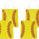 18 Pcs Softball Party Favors Gift Bags - Softball Goodie Bags Favors for Kids Adult Team - Softball Theme Birthday Party decoration bags - Supplies Paper Bag with Handle - Softball Paper Bags.