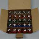 GOOTHY 25 Pack C7 Multicolor Christmas Light Bulbs, C7 Ceramic Colorful Incandescent Christmas Replacement Bulbs for Outdoor String Lights, E12 Candelabra Base Night Light Bulb, 5 Watt Candles Bulbs