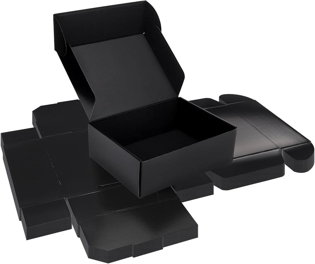 Rempry 12x9x4 Black Shipping Boxes 20 Pack, Large Cardboard Mailer Boxes for Small Business Shipping Packaging