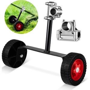 Fabbay Adjustable Support Wheels Auxiliary Wheels 26mm(1 Inch) and 28mm(1.1 inch) Weed Walk Behind String Trimmer for Weed Grass Cutter Gas String Trimmer(Black)