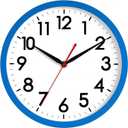 AKCISOT 12 Inch Wall Clock Silent Non Ticking Modern Wall Clocks Battery Operated, Analog Classic Clock Decorative for Bedroom, Kitchen, Home Office, Bathroom, School, Living Room (Blue)