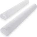 2-Pack Premium Foam Bed Bumpers for Toddler, Non-Slip Bed Rails for Toddlers for Twin, Queen, King Beds, Machine Washable Bumpers Cover for Easy CareSize52" x 7" x 5" (White)