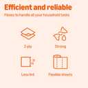 Amazon Basics 2-Ply Flex-Sheets Paper Towels, 12 Basics Rolls = 40 Regular Rolls, Everyday Value with 150 Sheets per Roll
